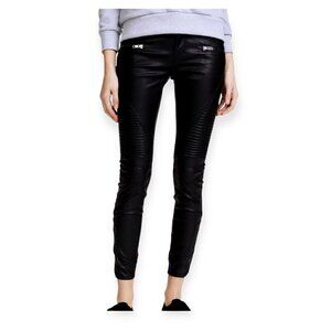 BLANKNYC Black Vegan Leather Moto Pants, size 24, new with tag